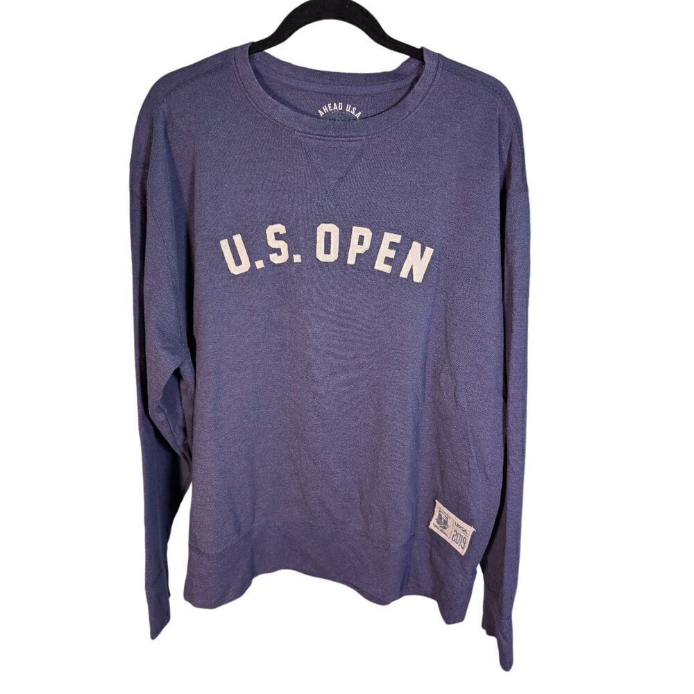 Ahead Men's 2019 U.S. Open Ahead Navy Starboard Wordmark Pullover Sweatshirt